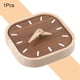 thumbnail image 2 of Negro nogal madera maciza pequeño reloj de mesa reloj de escritorio silencioso reloj de cabecera, 2 of 7