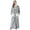 Gray, variant on XMMSWDLA Women Zipper Robe Long Sleeve Loungewear Lightweight Housecoat Full Length Nightgown with Pocketssave Big