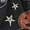 Black, variant on Pjs Sets for Women Comfortable Halloween Skeleton Print Lettuce Trim Top & Shorts Pajamas for Women