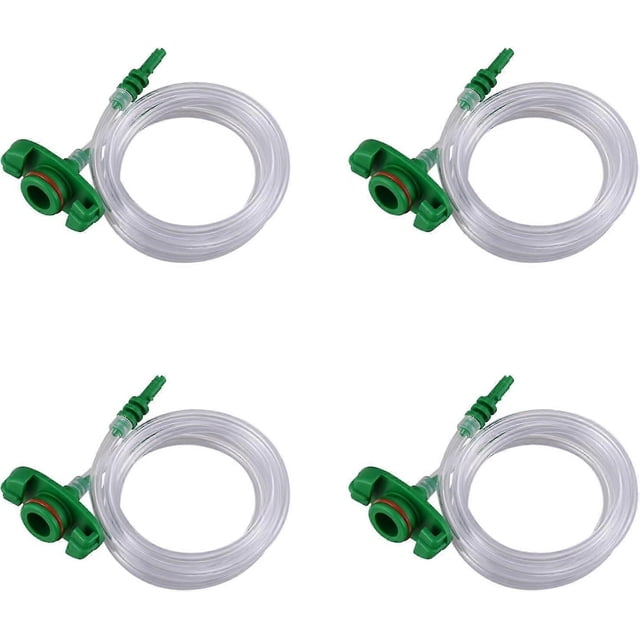 Transparent Plastic Air Hose Adapter Syringe 30CC 50CC - Pack of 4 Banmo