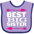 thumbnail image 3 of Inktastic Best Big Sister Girls Baby Bib, 3 of 4
