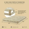 thumbnail image 3 of Hercules 8" High Profile Instant Foundation Box Spring Replacement, Full, 3 of 12