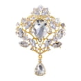 thumbnail image 3 of Broche de diamantes de imitación Yuyangstore broche de cristal decorativo para mujer 10 x 7 cm, 3 of 8