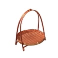 thumbnail image 4 of deevoka 2xBamboo Woven Fruit Basket Decor Bamboo Storage Basket for Kitchen Table Layer 21cmx22cm, 4 of 9