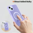 thumbnail image 2 of Asuwish Phone Case for iPhone 14 Plus/15 Plus 6.7 inch Tempered Glass Screen Protector Magnetic Folding Stand Frosted Translucent Rugged Shockproof Protective Cell Cover i-Phone 14+ iPhone15+ Purple, 2 of 6