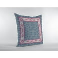 thumbnail image 4 of Square Nest Indoor/Outdoor Pillow with Removable Cover in Pink and Blue18x18, 4 of 5