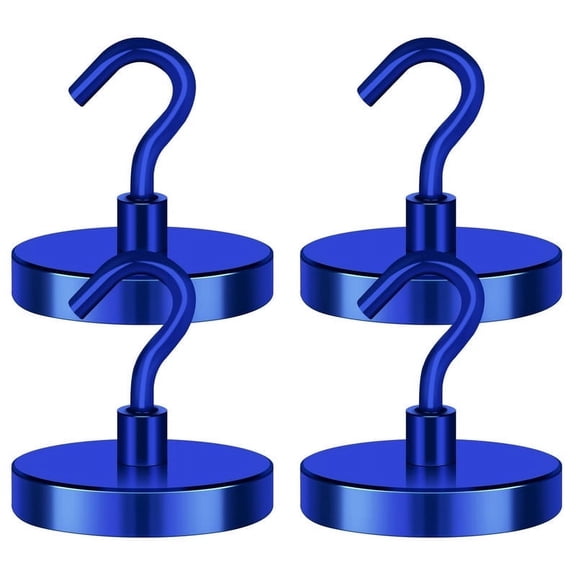 VNDUEEY Magnetic Hooks, 130 Lbs Heavy Duty Magnet Hooks for Cruise Ship Essentials, Strong Magnets with Hooks for Fidge, Durable Cruise Magnetic Hooks for Kitchen, Grill and Office (Green, Pack of 4)