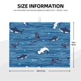 thumbnail image 2 of Balery Sharks on White Blue Striped Alfombrilla de Secado para Cocina, 18x24 Pulgadas, Súper Absorbente para Platos y Encimeras, 2 of 7
