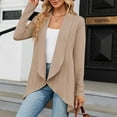 thumbnail image 2 of Virmaxy Cardigan Sweaters For Women Fashion Solid Color Loose Fitting Long Sleeved Cardigan Jacket Open Front Cardigan For Women Khaki XL, 2 of 7
