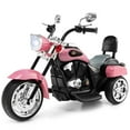 thumbnail image 1 of Pemberly Row 6V Kids Ride On Chopper Motorcycle 3 Wheel Trike Pink, 1 of 8