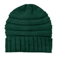 thumbnail image 3 of Riforla Women's Winter Knit Casual Thick Soft Fashion Warm Thick Hat Unisex Bomber Hats Green, 3 of 3