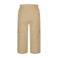 thumbnail image 5 of Only Moment Bermuda Shorts for Women Cargo Shorts with Pockets High Waist Loose Sweatpants Casual Lounge Yoga Workout Palazzo Beige,4XL, 5 of 7