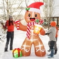 thumbnail image 7 of GOGRANT Christmas Inflatables Outdoor Decorations, 8FT Gingerbread Man Christmas Blow Up Yard Decorations with LED Lights for Indoor Garden Holiday Party Decor, 7 of 7