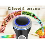 Immersion Blender, 1100W Electric Mixer Handheld, 5-in-1 Stick Blender with Chopper, Blender for Kitchen with 600ml Beaker