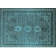 thumbnail image 1 of Ahgly Company Indoor Rectangle Oriental Light Blue Industrial Area Rugs, 8' x 12', 1 of 4