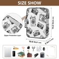 thumbnail image 3 of Haosy Accordion File Organizer Zipper Binder 500 Sheet 6-Tab Expanding File Folder Multi-Pocket 1.2 Inch 3 Ring Hand Drawn Camera, 3 of 7