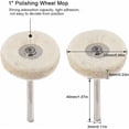 thumbnail image 3 of 10Pcs Polishing Wheel 25mm Wool Felt Buffing Wheels Drill Bit Grinder Wheels Brushes Rotary Tool With Handle,, 3 of 5