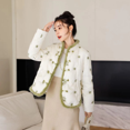 thumbnail image 2 of Abrigo de invierno Chaquetas femeninas para mujer Chaquetas cálidas de plumón de ganso blanco Chaquetas cortas con botones y placa bordada de estilo chino, 2 of 4