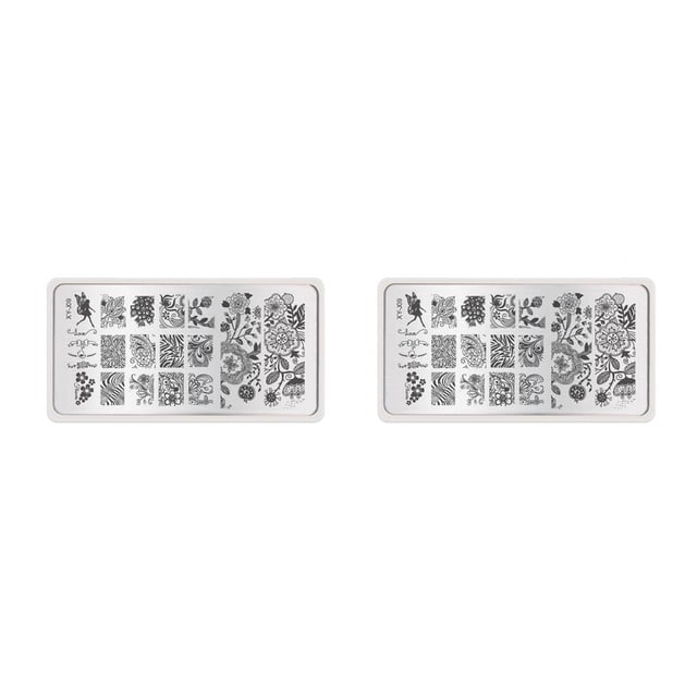Vogacara 2019 1 pieza de plantillas para uñas, plantillas de sellos para arte de uñas, placas para esmalte de uñas en Gel, placa de imagen para 9 2piezas Vogacara CBP165384