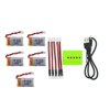 5 pcs 3.7v 260mah Li-po Battery 2.0 Connect With 5 in 1 Charger For JJRC H36 Eachine E010 RC Quadcopter Control Toy