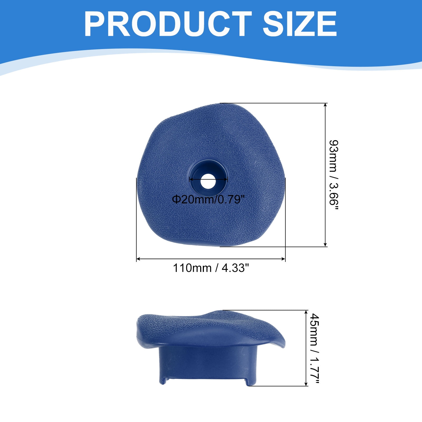 Rock Climbing Holds, 10 Pcs Climbing Rock Wall Grips with Single Holes for Playground Accessories, Blue-C