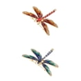 thumbnail image 1 of Xuanheng 2 Pièces Mode Émail Magnifique Grande Broche Libellule Insecte Animaux Broches, 1 of 8