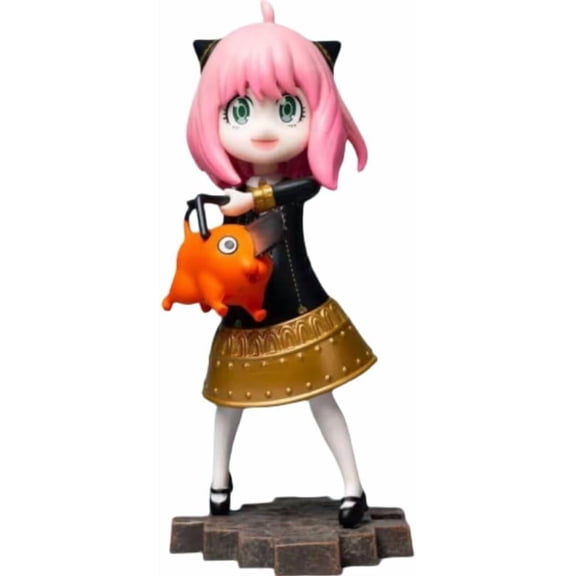 New Anya Figure, Bochita Chainsaw Man Anya Anime Figures 11cm/4.3inch PVC Character Action Model Figure Statue Decoration Ornament Gifts
