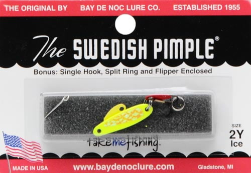 bay de noc ice fishing lures Do-Jigger, 1/6 oz. / Nickel 3 and 4 Swedish Pimple #2 1/10oz /
