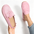 thumbnail image 4 of Women's Penny Loafer Mule Clogs, Slip-On Faux Suede Comfort Shoes, Casual Backless Loafers, 4 of 6