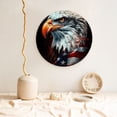 thumbnail image 5 of Daiia USA Bald Eagle Printed Pattern Ceramic Plate Dinner Plates Bone China Decorative Plates with Display Stand Art Ceramic Ornaments for Wall Hanging Decoration-7in, 5 of 6