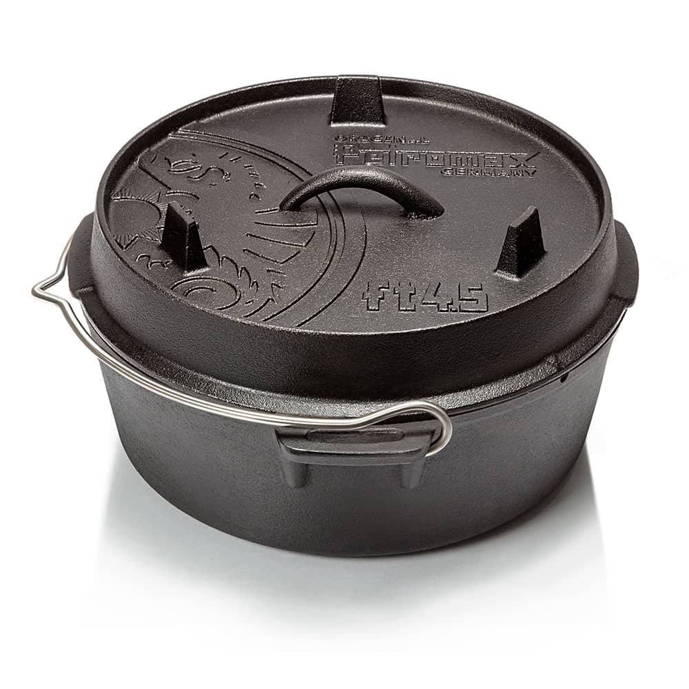 Petromax Cast Iron Dutch Oven with Flat Base 17 Qt