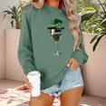 thumbnail image 2 of Chandail Graphique Trèfle de la Saint-Patrick pour Femmes 2026 Tendance à Manches Longues Col Rond Chandail Femmes chandail, 2 of 6
