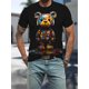 thumbnail image 1 of 3D Graffiti Bear Pattern Print Men's Crew Neck Short Sleeve T-shirt, Casual Summer T-Shirt For Daily Wear And Vacation Resorts, 1 of 5