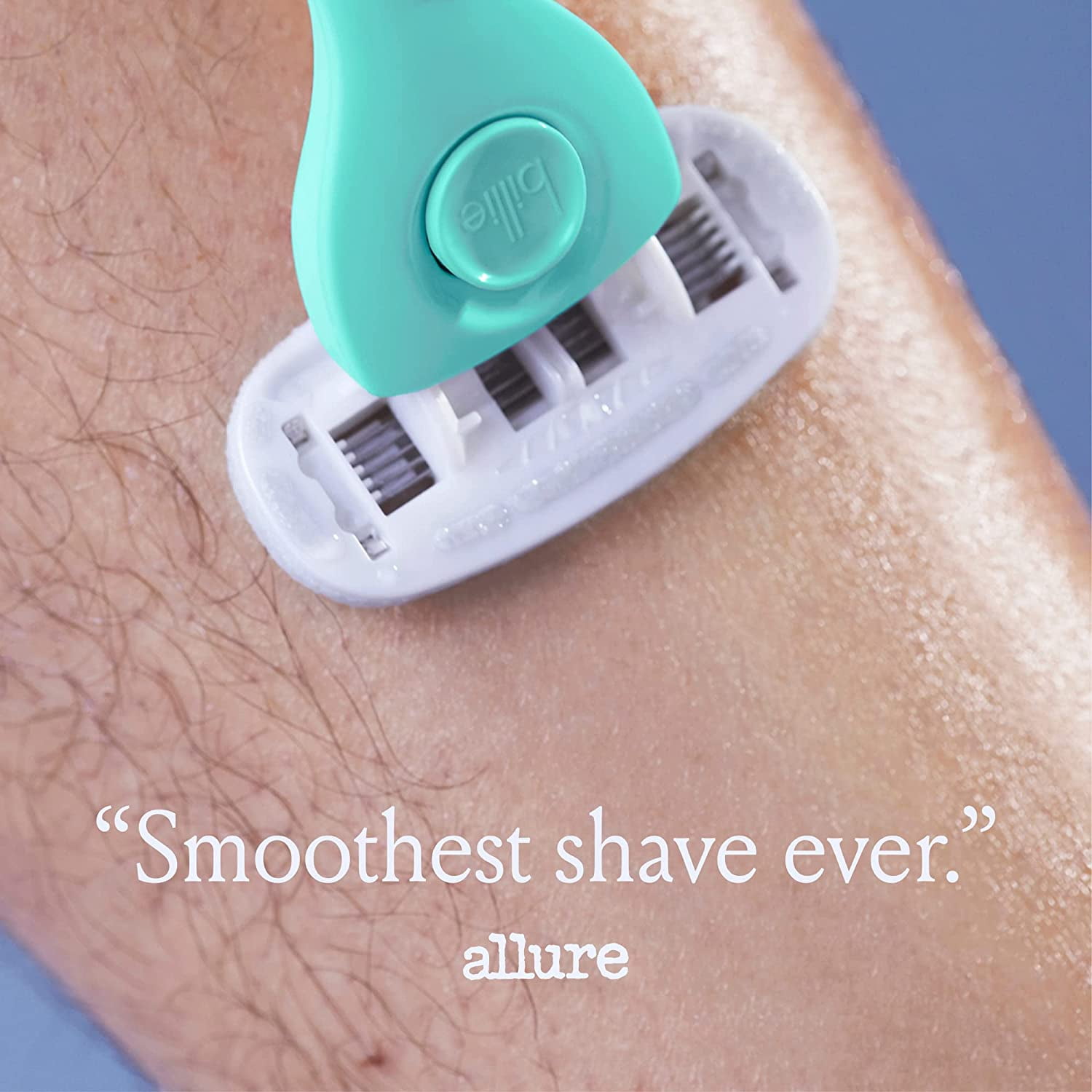 Billie Razors for Women Shave Kit – Razor + 4 x 5-Blade Razor Refills + Magnetic Holder – Minty
