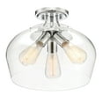 thumbnail image 4 of Savoy House Octave 3-Light Glass Ceiling Light in Polished Chrome - 6-4035-3-11, 4 of 5