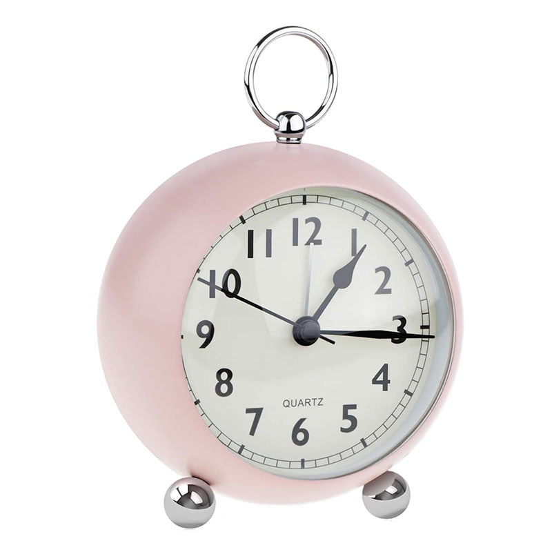 5" Portable Small Clock Non Ticking Silent Alarm Clock for Heavy Sleeper 01 