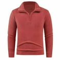 thumbnail image 2 of Hoodless Jackets for Men Casual Casual Long Sleeve Half Zipper Coat Lapel Collar Casual Jackets Fleece Coats, 2 of 6