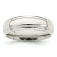 thumbnail image 1 of Solid 925 Sterling Silver 6mm Unique Wedding Band Ring Size 7, 1 of 5