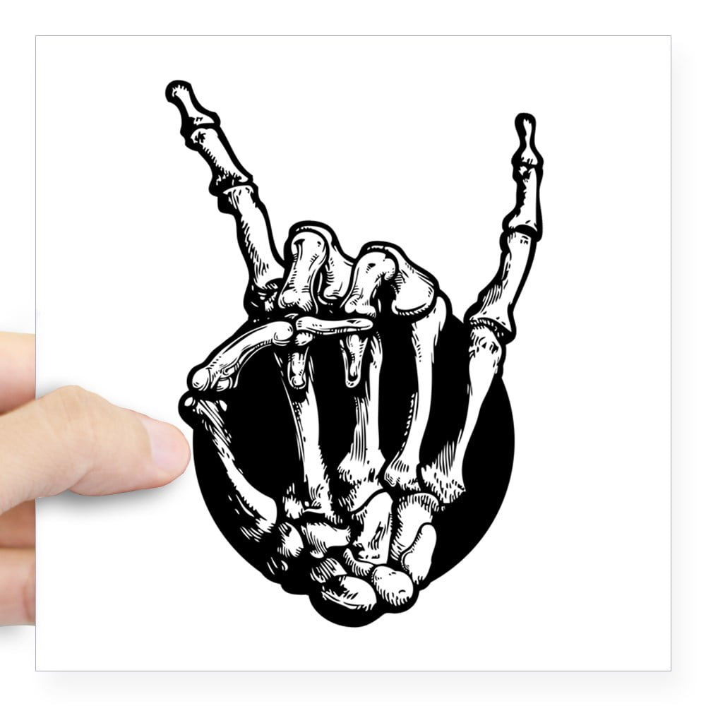 CafePress - Rock In Bone Rectangle Sticker - Square Sticker 3