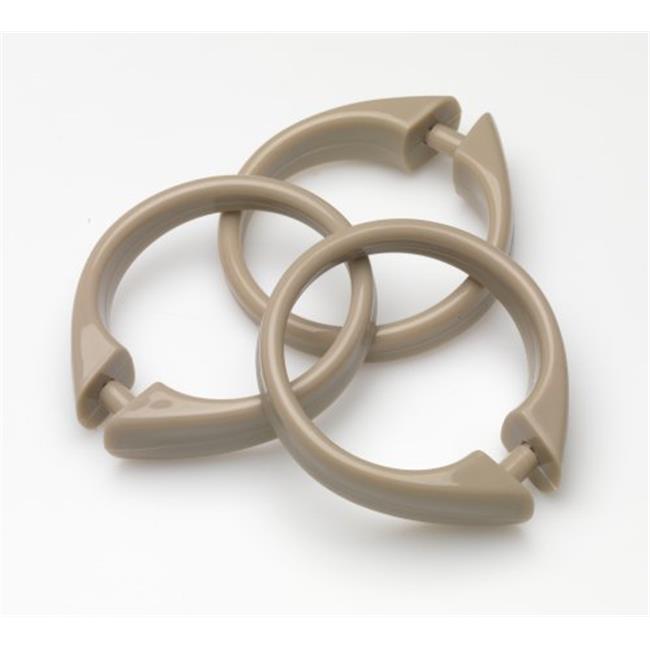 USCRD44 Linene Plastic Shower Curtain Hooks, Set Of 12