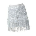 thumbnail image 1 of Falda con borlas de lentejuelas, falda de baile latino de moda, disfraz bohemio para danza del vientre con lentejuelas SG, 1 of 7