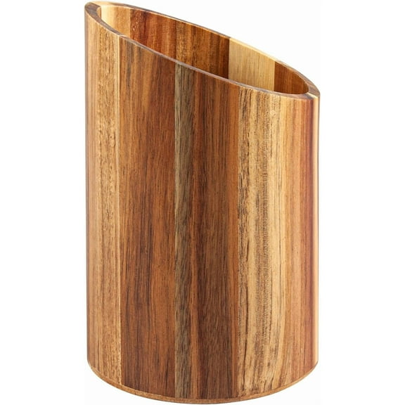 Wooden Utensil Holder for Kitchen Countertop – Large Acacia Kitchen Utensil Crock for Cooking Tools, Spoons & Spatulas