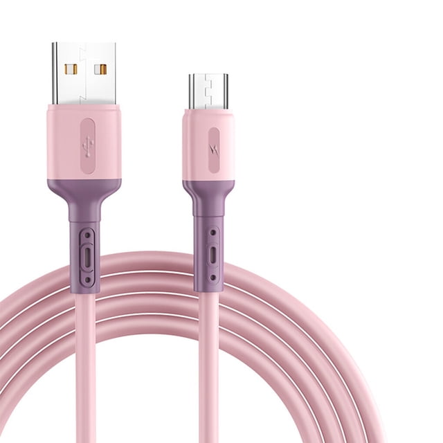 Charging Cable Mobile Phone 3A Output Charging cable phone Cord Phone USB Power Cable, Pink, Replacement for Android, 1m