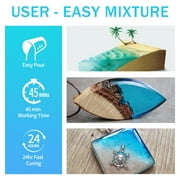 Omewoold Epoxy Resin, 1 Gallon Crystal Clear Epoxy Resin Kit Casting Resin for Art Coating Casting Jewelry DIY River Table Countertop Tumbler Wood Canvas