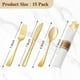 thumbnail image 2 of Pre Rolled Silver Plastic Silverware Set,Pre Rolled Napkins with Silver Cutlery Set for ,Birthday, 2 of 5