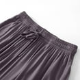 thumbnail image 3 of Ohufall Women's Modal Pajama Capri Pants Soft Comfy Drawstring Elastic Waist Home Sleep Capris Summer Solid Loose Wide Leg Lounge Pj Bottoms, 3 of 5