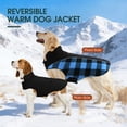 thumbnail image 5 of Kuoser Reversible Waterproof Dog Coat Warm Pet Jacket with Reflective Strip - Blue, 3XL, 5 of 8