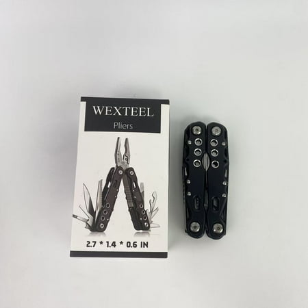 WEXTEEL Pliers Multitool Pliers Pocket Knife Camping Tool Hiking Gear 14 in 1 Multi Tool Knife Pliers Saw Bottle Opener Safety Lock Nylon Sheath Multitool