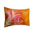 thumbnail image 2 of Easygdp Orange Flower Psychedelic Pillowcase 20×30 inches, Throw Pillowcase with Invisible Zipper for Bedroom, Sofa, Office, 2 of 8