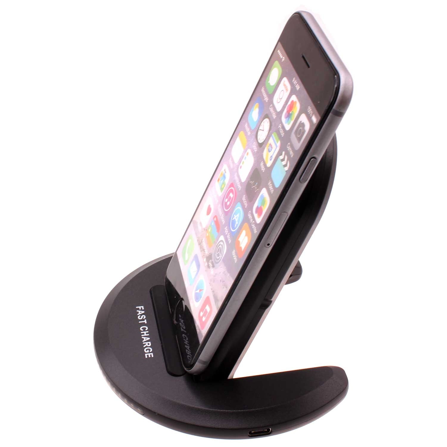 Caricabatterie Wireless Veloce Techworld 15W – Base Rotonda Qi Per Google Pixel 6, 7, 8 E Pro – Nero